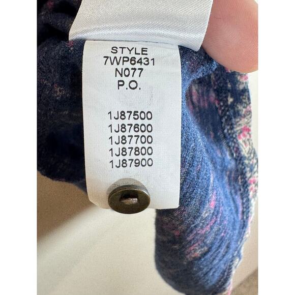 Lucky Brand Women’s Plus size Long Sleeve Shirt Blouse XL Boho Print Cotton - Picture 8 of 10